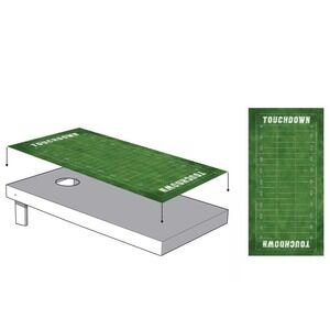 Cornhole Board Decal 2'x4' Football Field Decal Set Rec League Touchdown‎ - NEW